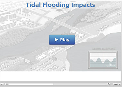 Screenshot of the tidal flooding training